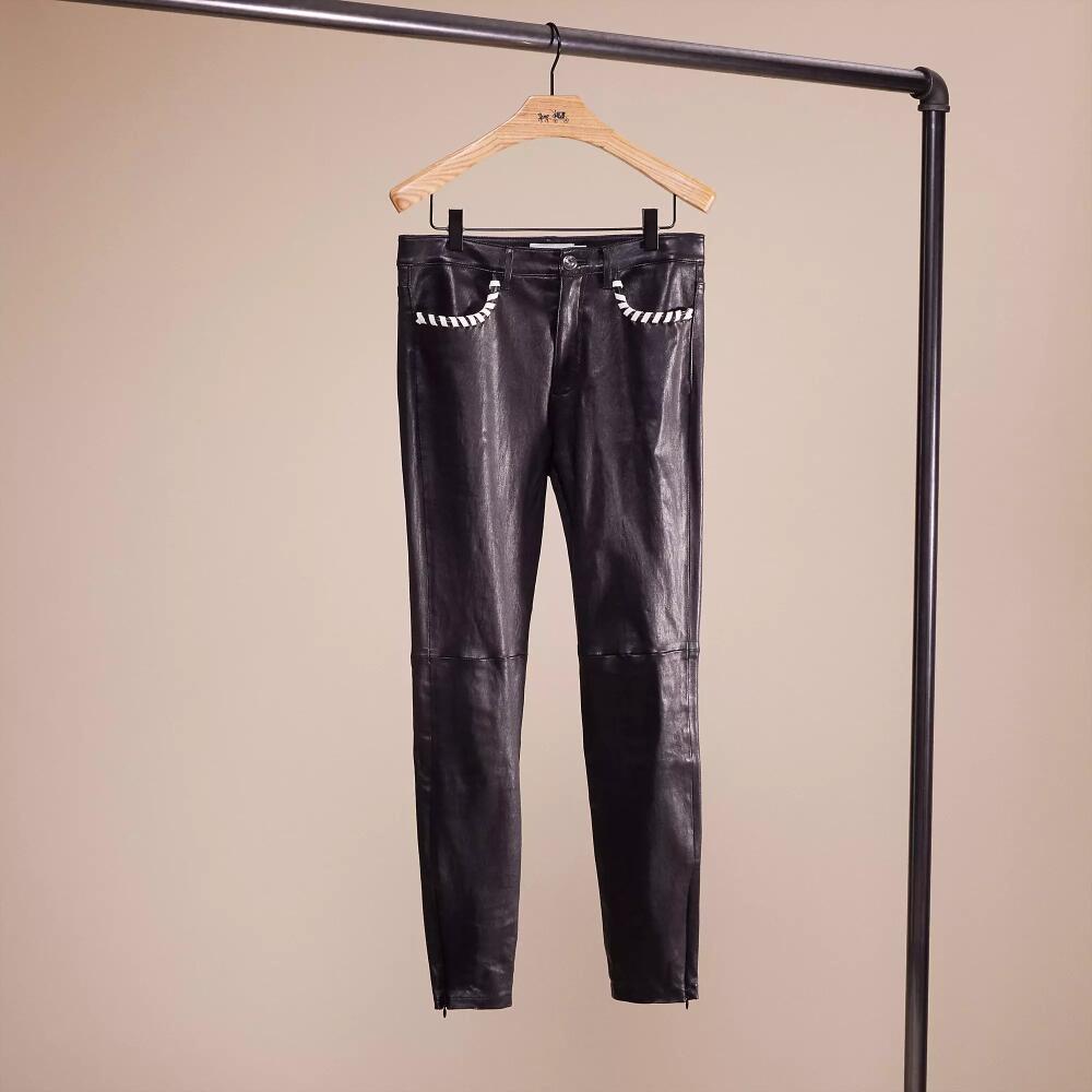 Coach Upcrafted Stretch Leather Pants Cover