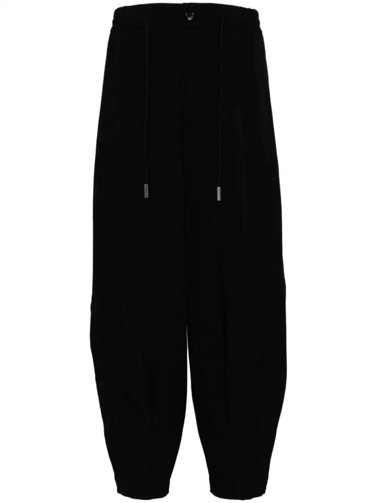 SONGZIO drop-crotch drawstring trousers - Black Cover