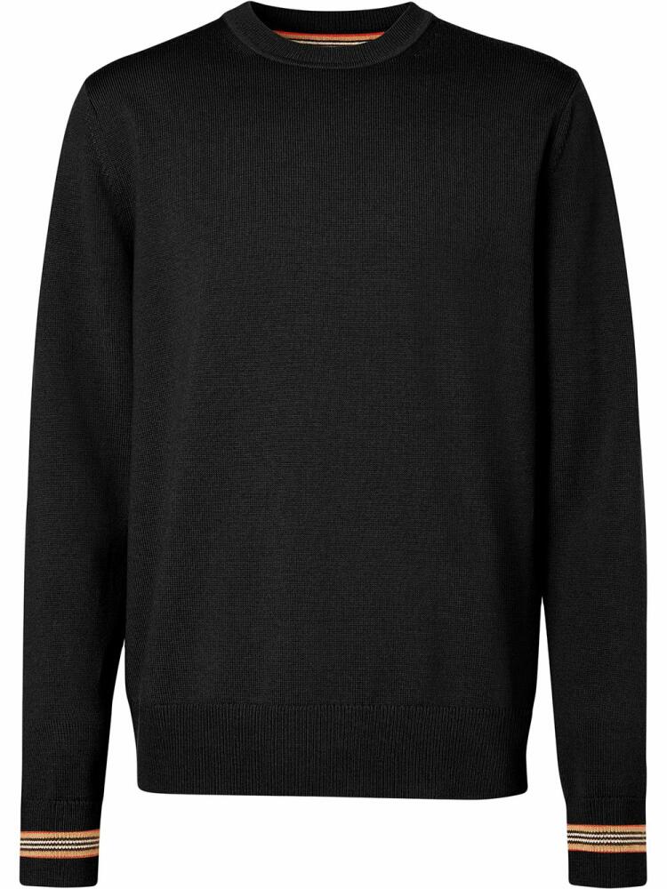 Burberry Icon Stripe fine-knit jumper - Black Cover