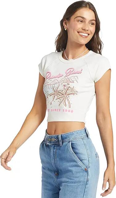 Roxy Paradise Bound Cropped T-Shirt (Egret) Women's Clothing Cover