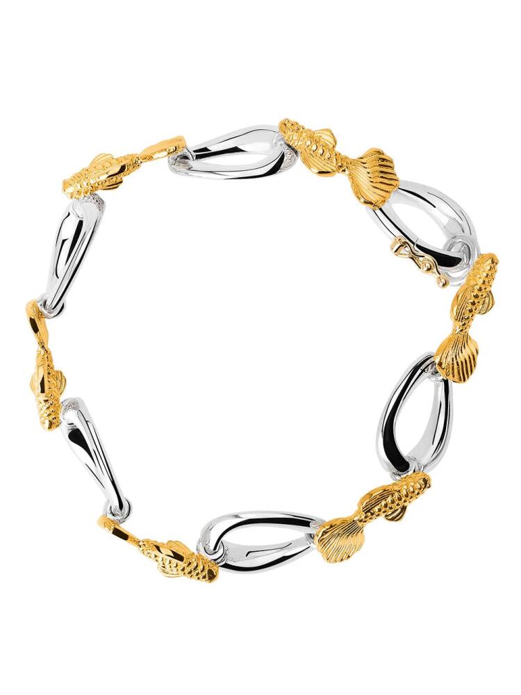 TANE México 1942 sterling silver and 23kt gold vermeil Fish bracelet Cover