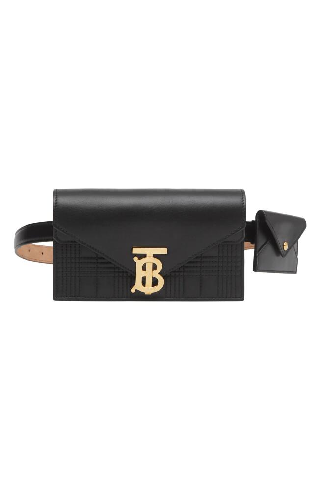 burberry Quilted Wallet & Card Case Leather Belt Bag in Black Cover