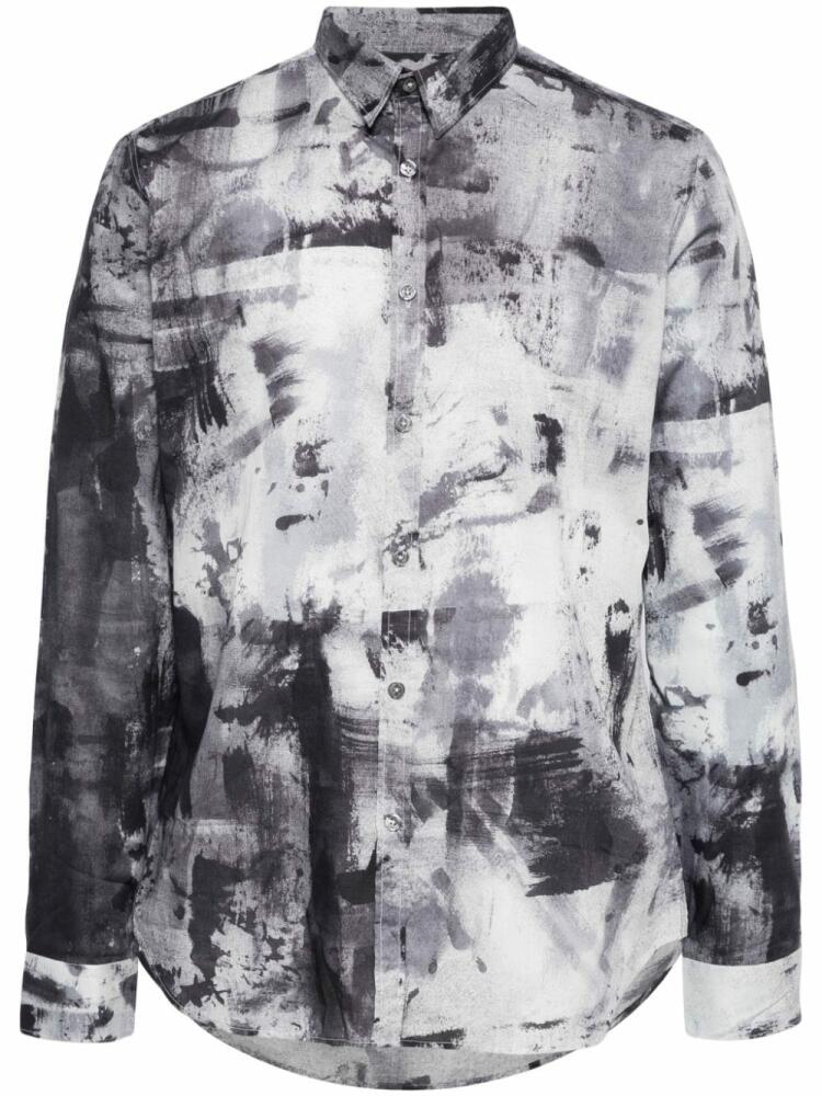 Paul Smith abstract-print cotton shirt - Grey Cover