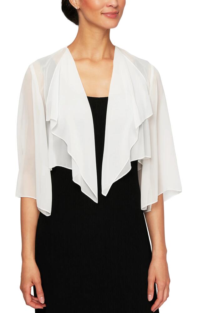 Alex Evenings Hanky Bolero Cardigan in Ivory Cover