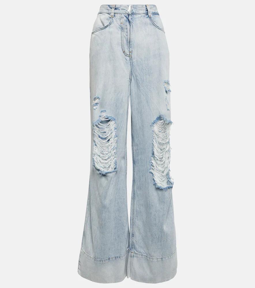 Givenchy Distressed wide-leg jeans Cover