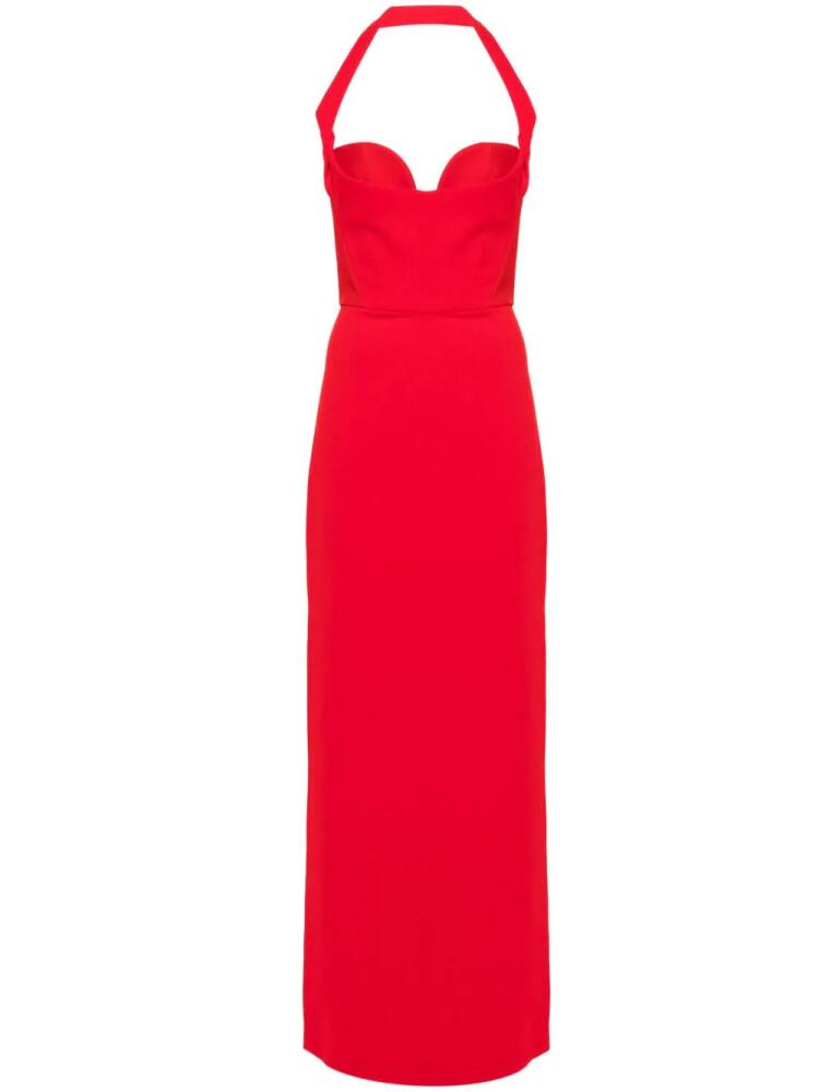 Solace London Serina off-shoulder gown - Red Cover