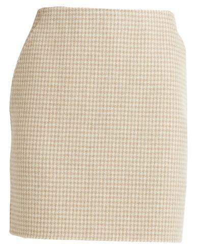 Theory Woman Mini skirt Beige Wool, Cashmere Cover