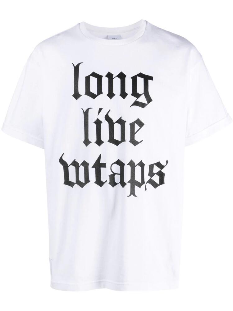 WTAPS cotton graphic-print T-shirt - White Cover