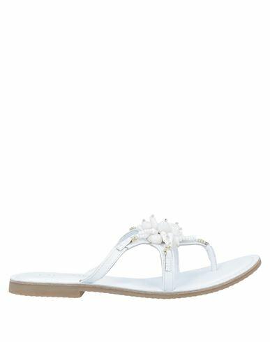 Cafènoir Woman Thong sandal White Soft Leather Cover