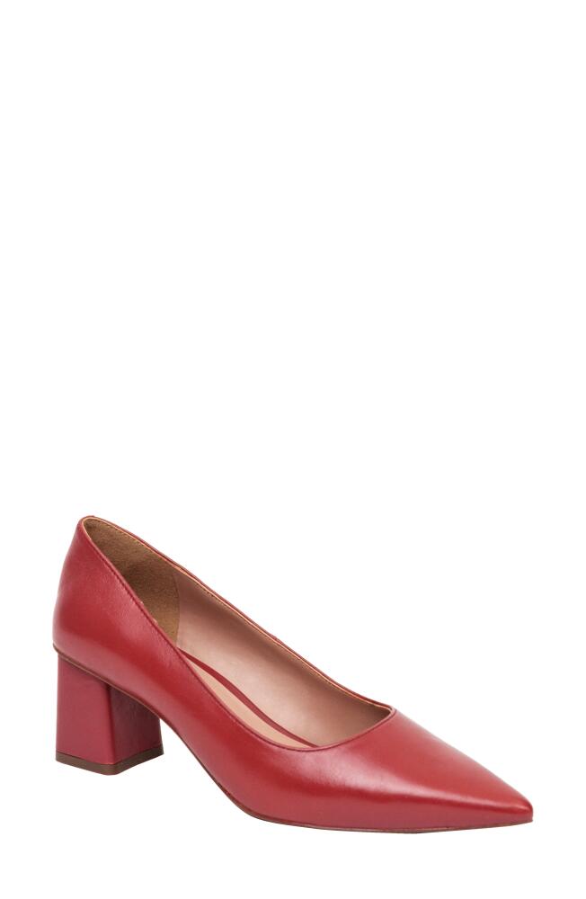 Linea Paolo Bilson Pointed Toe Pump in Red Nappa Cover