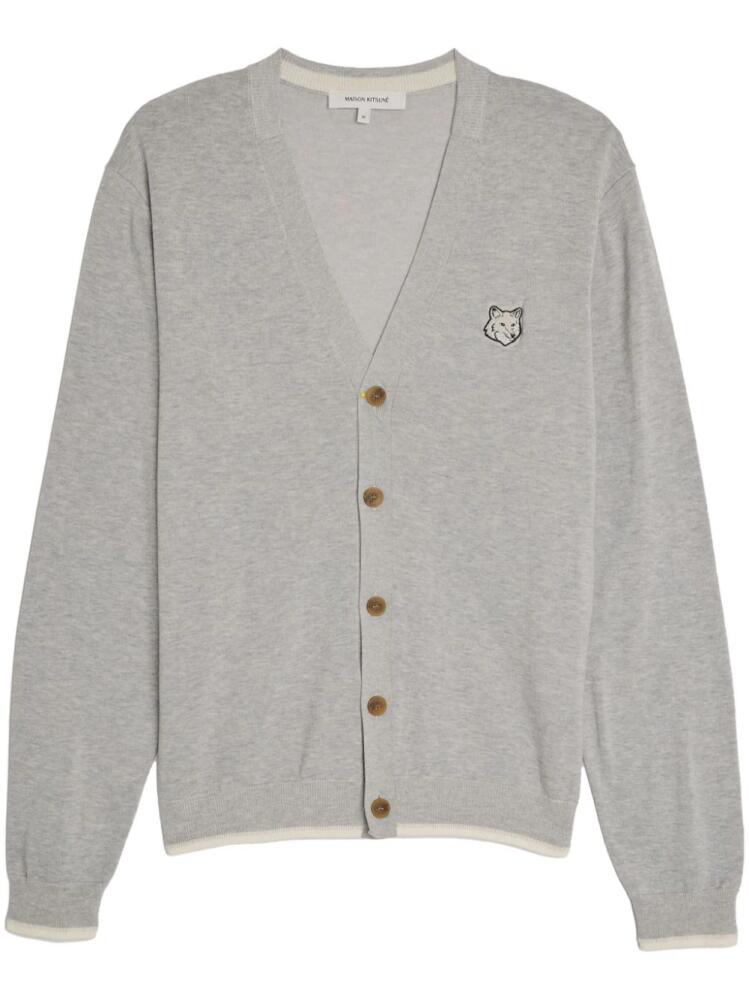 Maison Kitsuné Fox Head cotton cardigan - Grey Cover