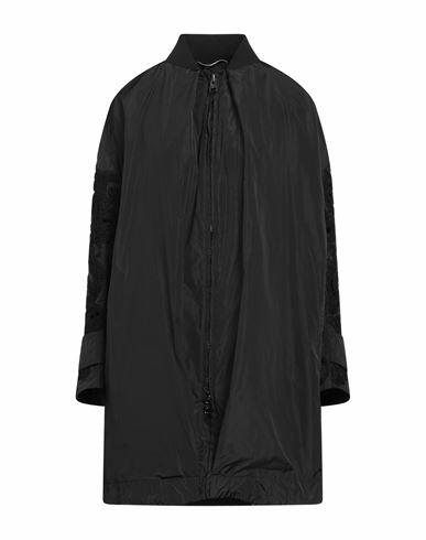 Ermanno Scervino Woman Overcoat & Trench Coat Black Polyester, Cotton, Polyamide, Viscose Cover