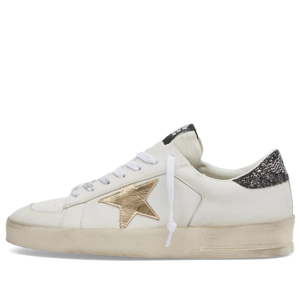 Golden Goose Women's Stardan Sneaker in White/Gold Cover