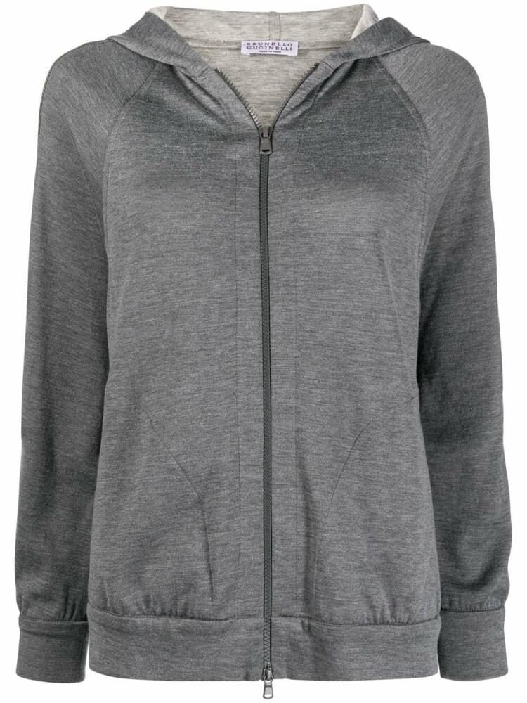 Brunello Cucinelli zip-up hoodie - Grey Cover