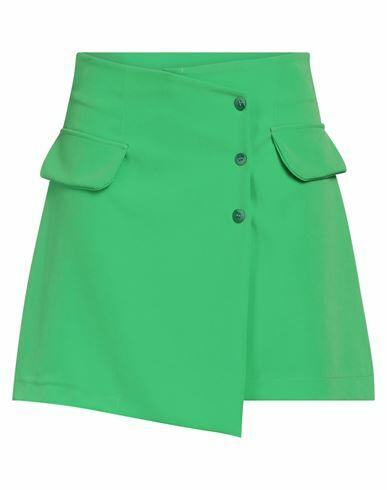 Haveone Woman Mini skirt Green Polyester, Elastane Cover