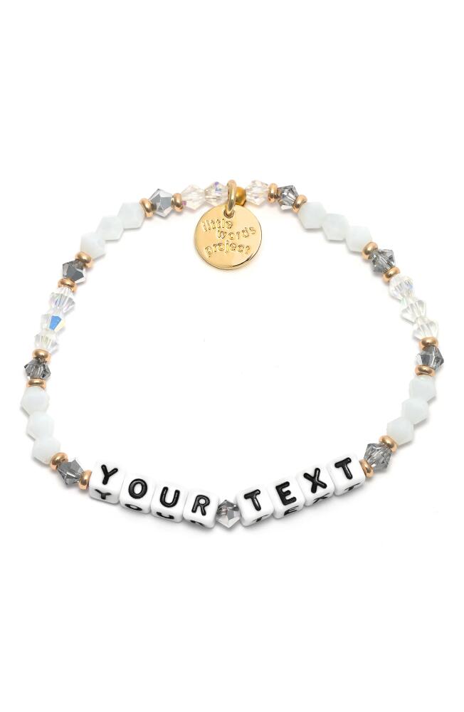 Little Words Project Empire Custom Beaded Stretch Bracelet in White Cover