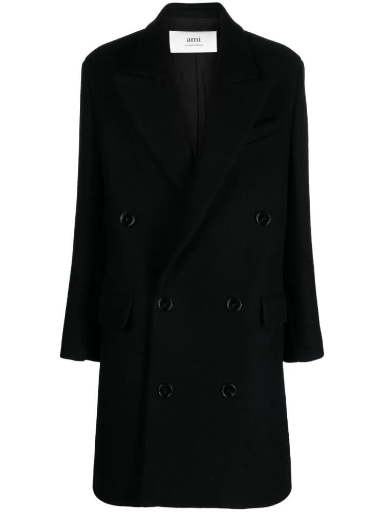 AMI Paris double-breasted wool coat - Black Cover