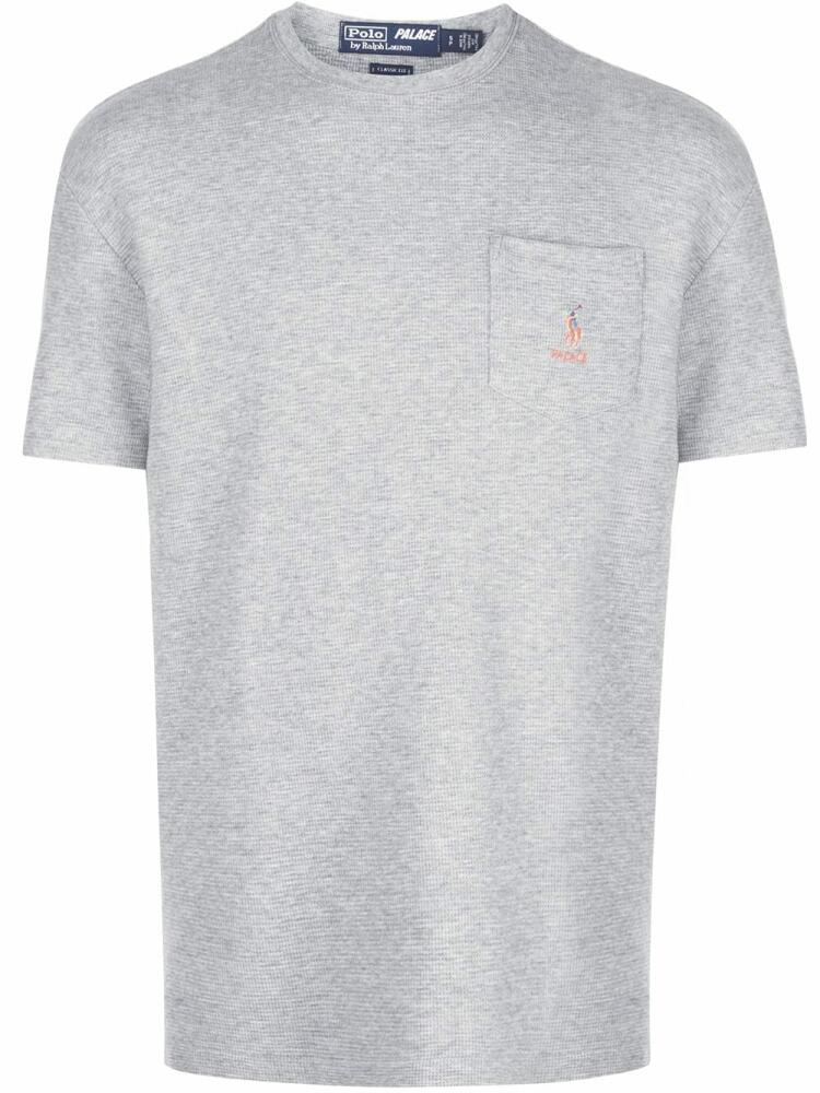 Palace x Ralph Lauren Waffle Pocket Tee - Grey Cover