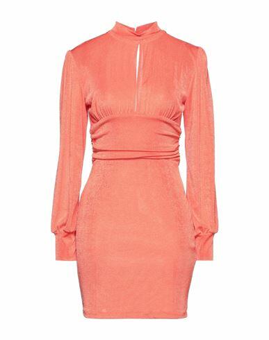 Marc Ellis Woman Mini dress Coral Polyester, Elastane Cover