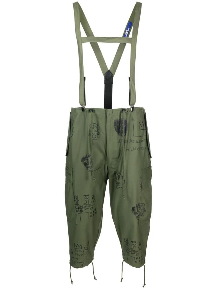 Junya Watanabe Comme des Garçons Pre-Owned x Jean-Michel Basquiat cropped pants - Green Cover