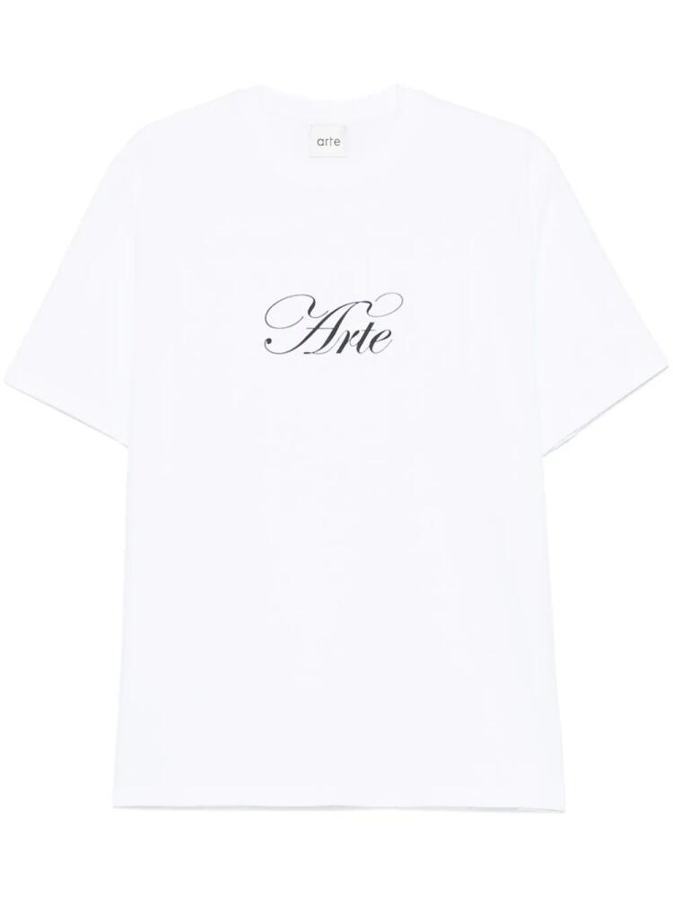 ARTE script-logo T-shirt - White Cover