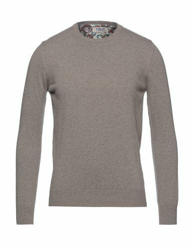 Tsd12 Man Sweater Khaki Merino Wool, Viscose, Polyamide, Cashmere Cover