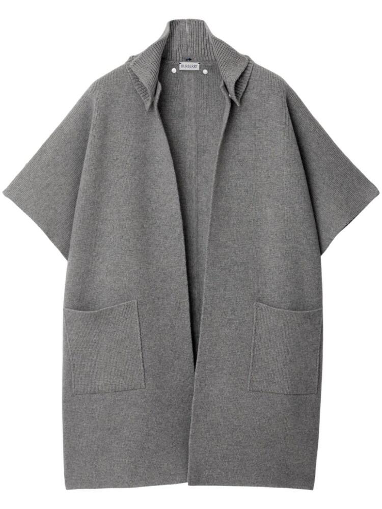 Burberry short-sleeve cashmere cape - Grey Cover