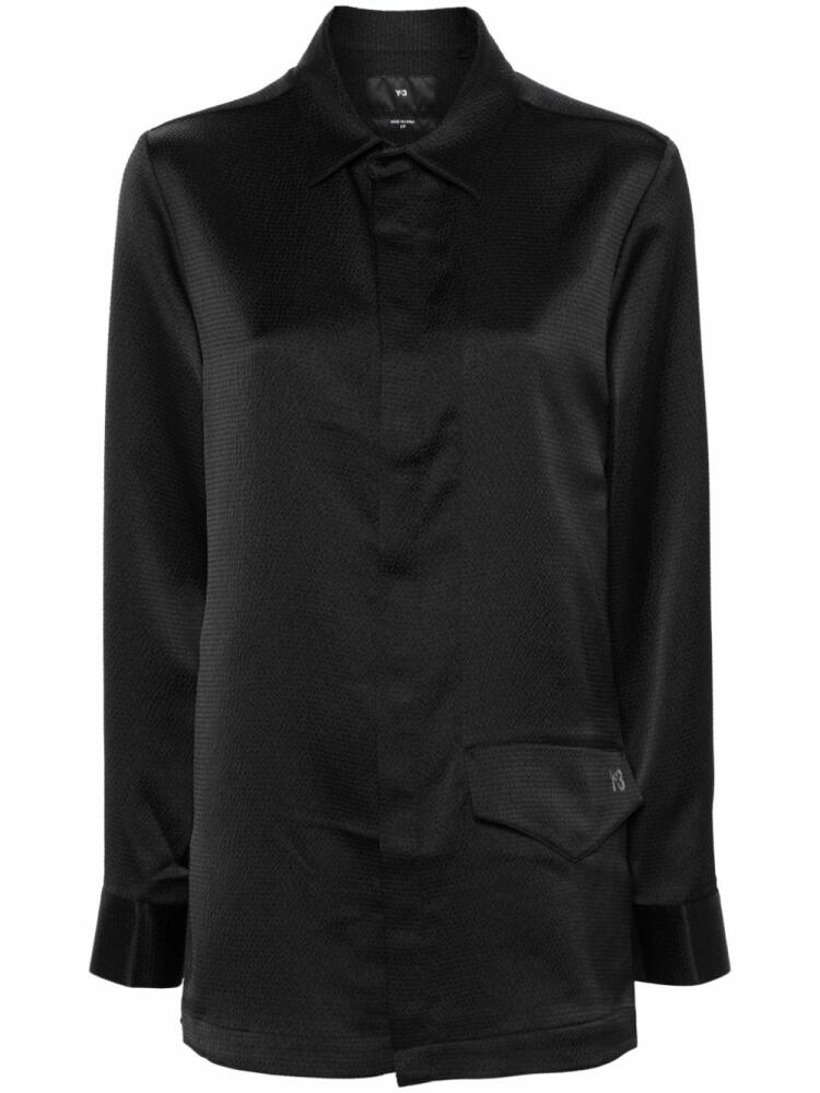 Y-3 logo-print shirt - Black Cover