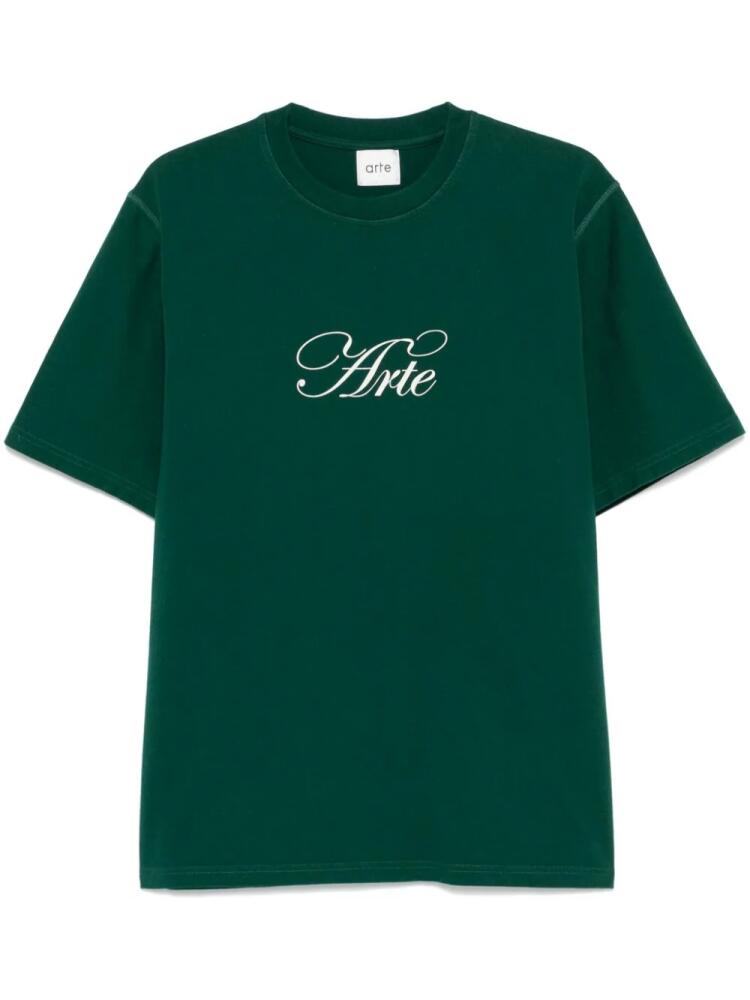 ARTE script-logo T-shirt - Green Cover