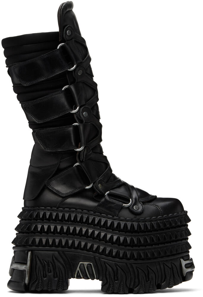 VETEMENTS Black New Rock Edition Tower Boots Cover