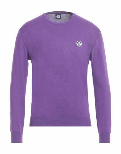 North Sails Man Sweater Purple Cotton Cover