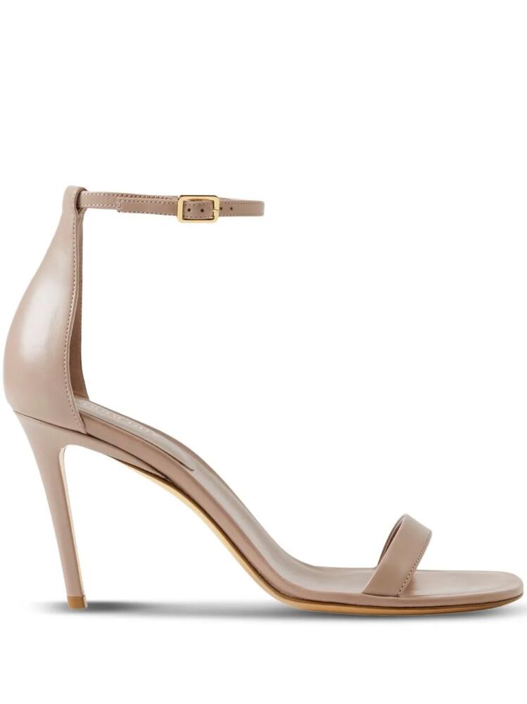 Burberry open-toe leather sandals - Neutrals Cover