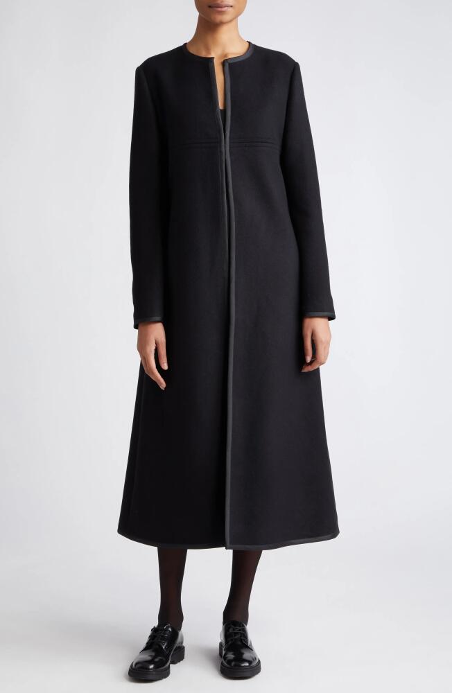 Bode Mabelle Long Wool Coat in Black Cover