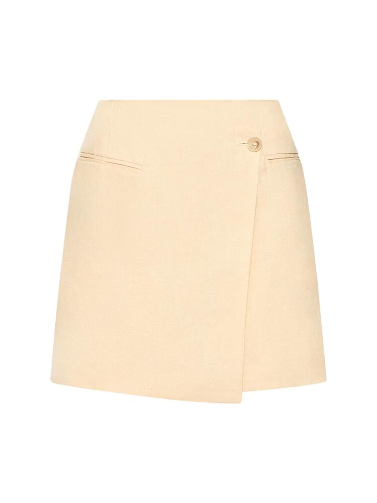 ANINE BING Natalia Linen Mini Skirt Cover