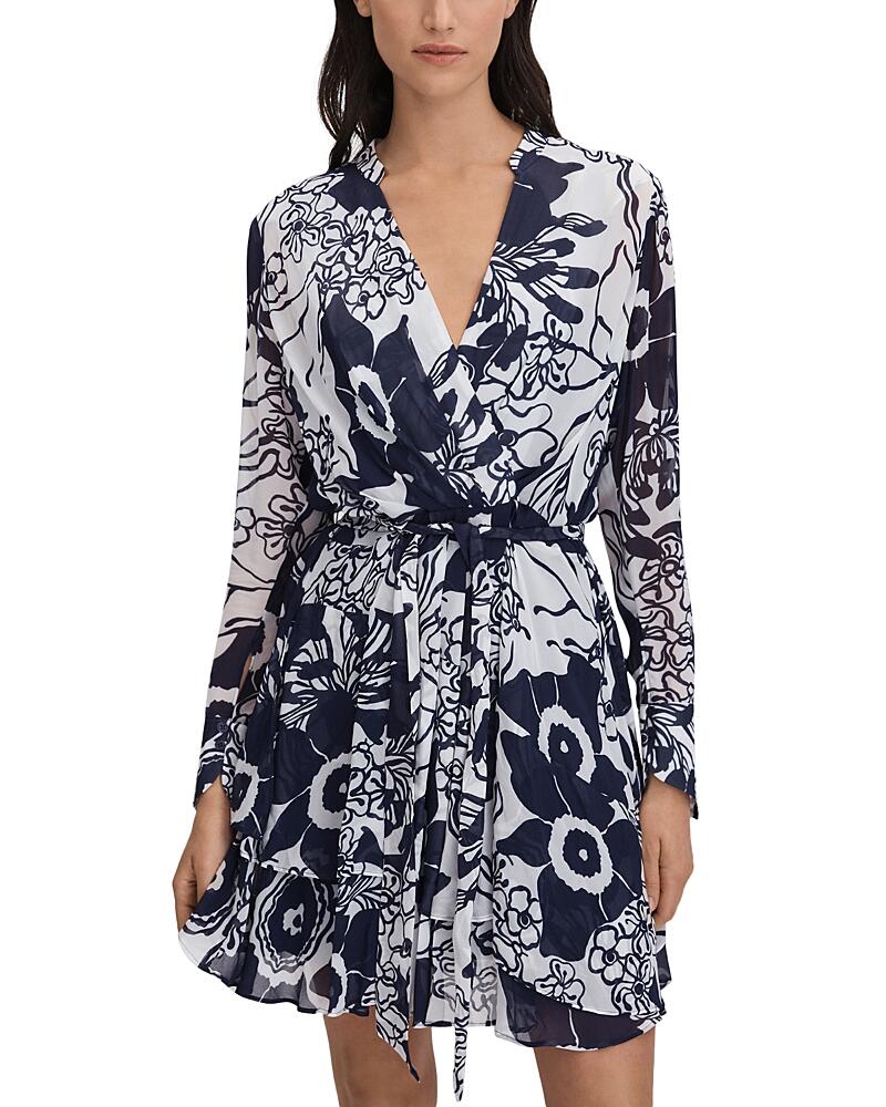 Reiss Sienna Printed Wrap Dress Cover