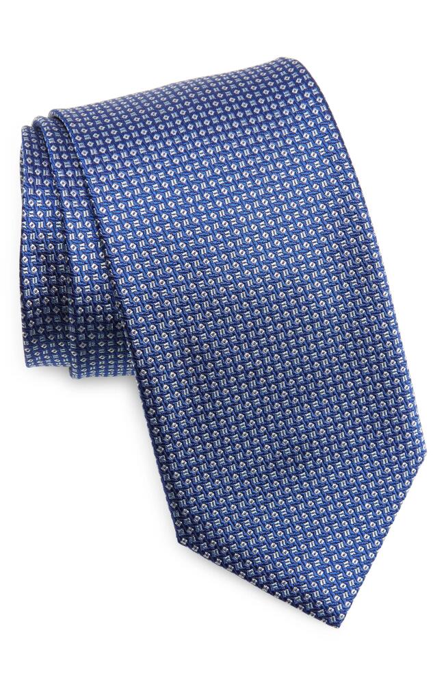 David Donahue Neat Silk Tie in Royal Cover