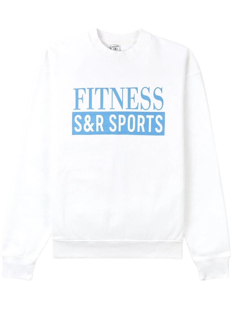 Sporty & Rich logo-print cotton sweatshirt - White Cover