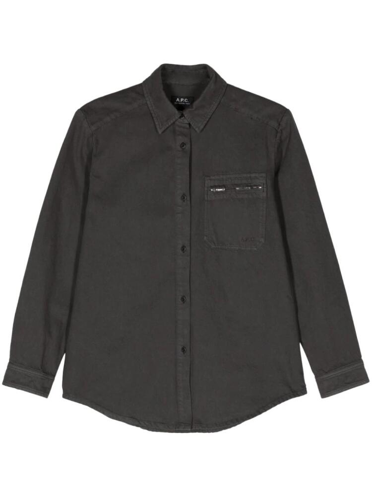 A.P.C. Tina cotton shirt - Grey Cover