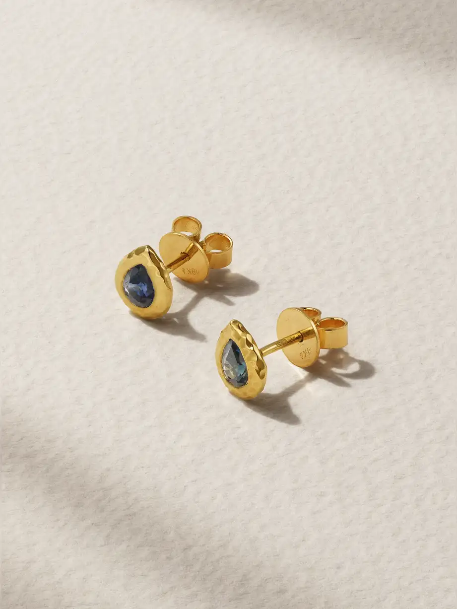 Octavia Elizabeth - + Net Sustain Nesting Gem 18-karat Recycled Gold Sapphire Earrings - Blue Cover