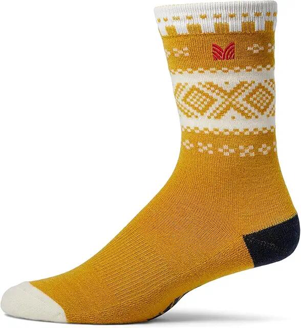 Dale of Norway Cortina Socks (Mustard/Off-White/Dark Charcoal) Knee High Socks Shoes Cover