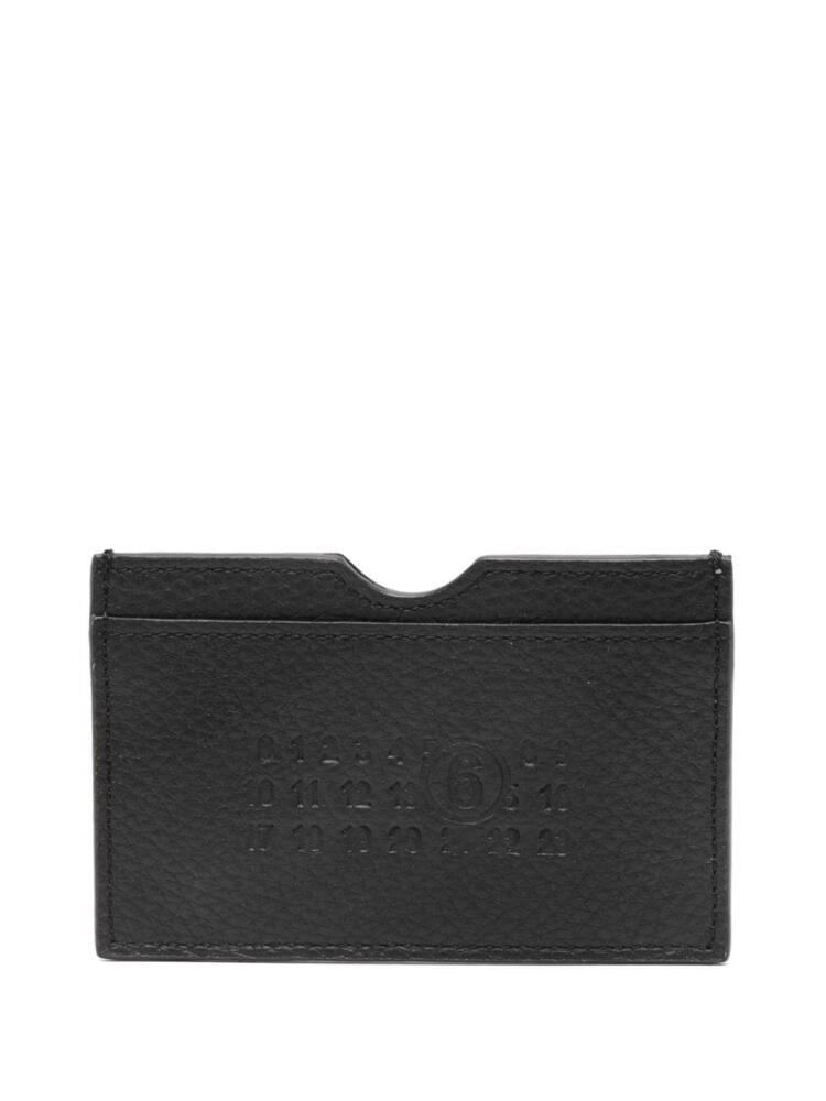 MM6 Maison Margiela numbers-motif leather card holder - Black Cover