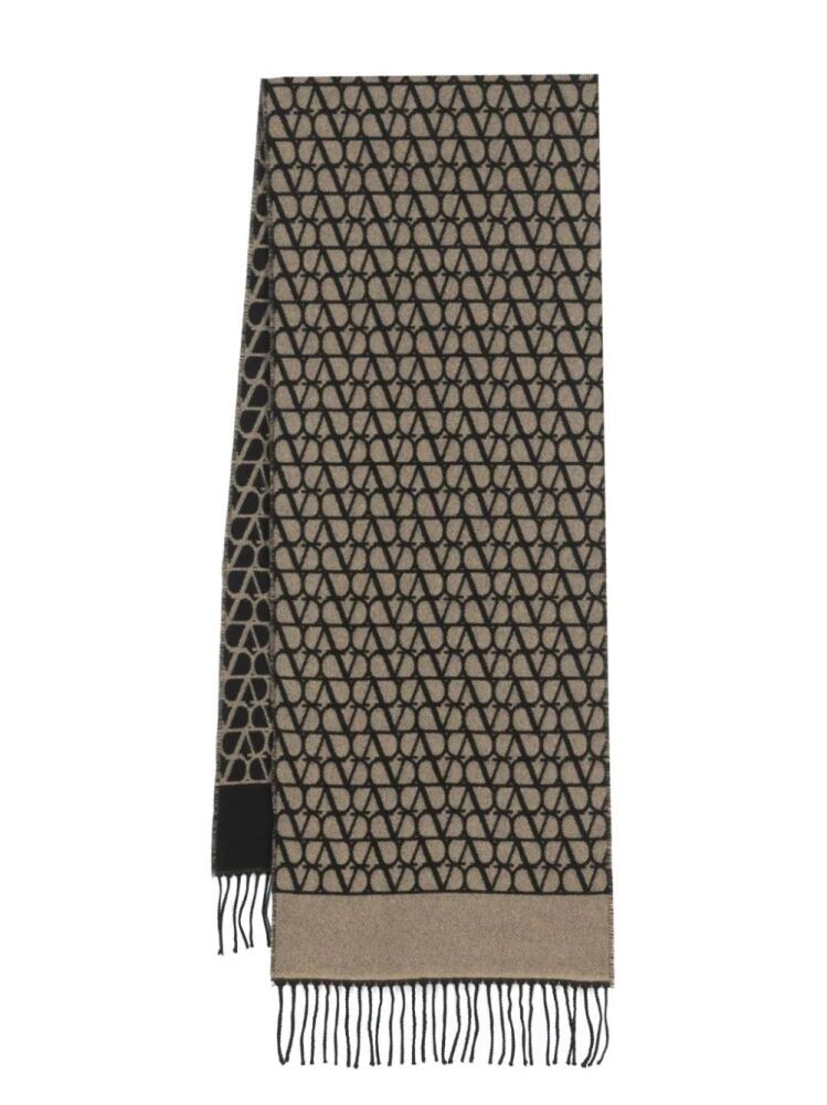 Valentino Garavani Toile Iconographe wool-blend scarf - Brown Cover