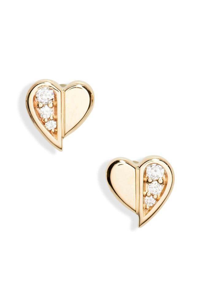 Cast The Heartmate Diamond Stud Earrings in Gold Cover