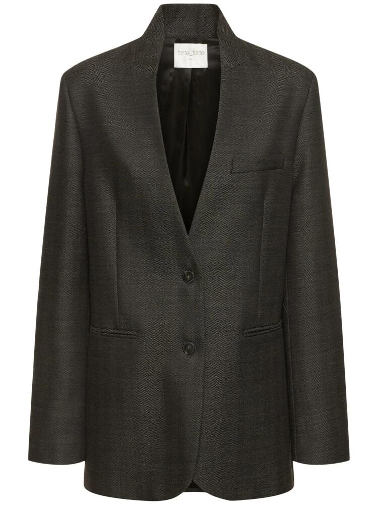 FORTE_FORTE Wool Herringbone Sartorial Blazer Cover