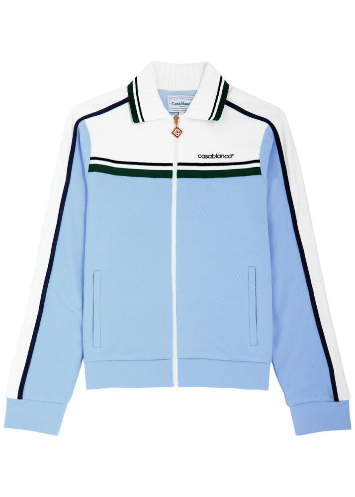 Casablanca Panelled Jersey Track Jacket - Blue Cover