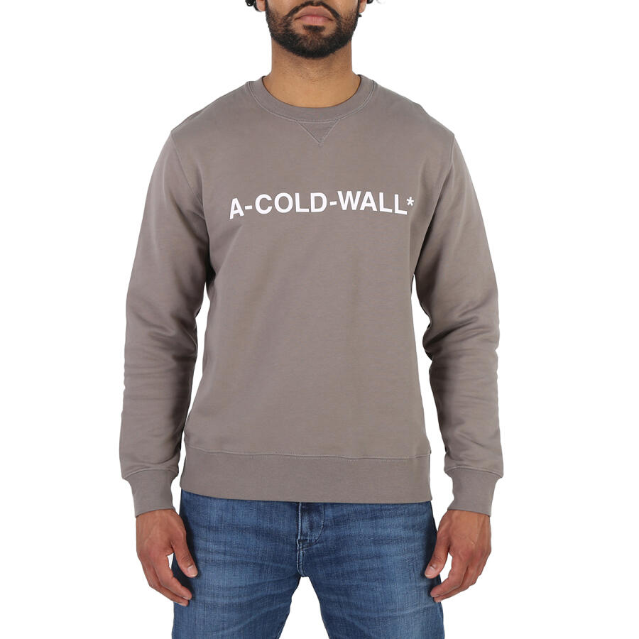 A Cold Wall Mens Mid Grey Essential Logo Crew Sweater Cover