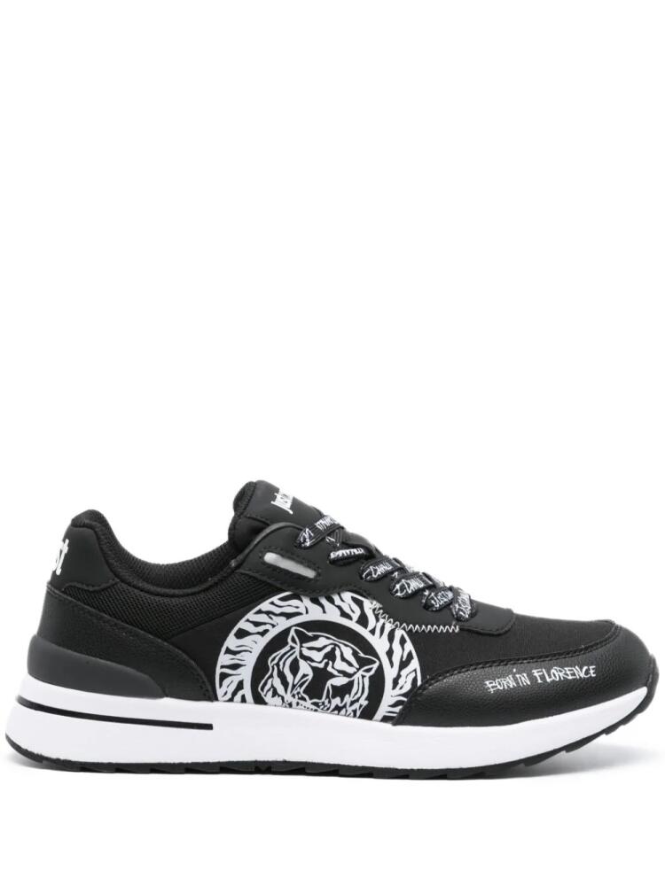 Just Cavalli Tiger Head-print leather sneakers - Black Cover