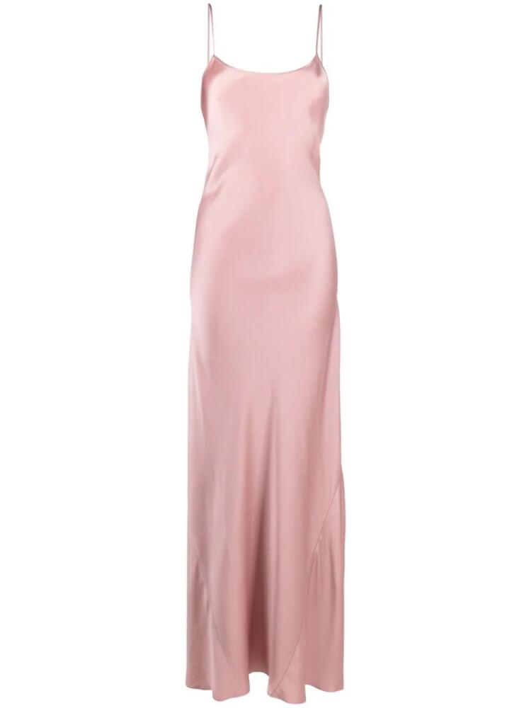 Victoria Beckham Cami open-back satin gown - Pink Cover