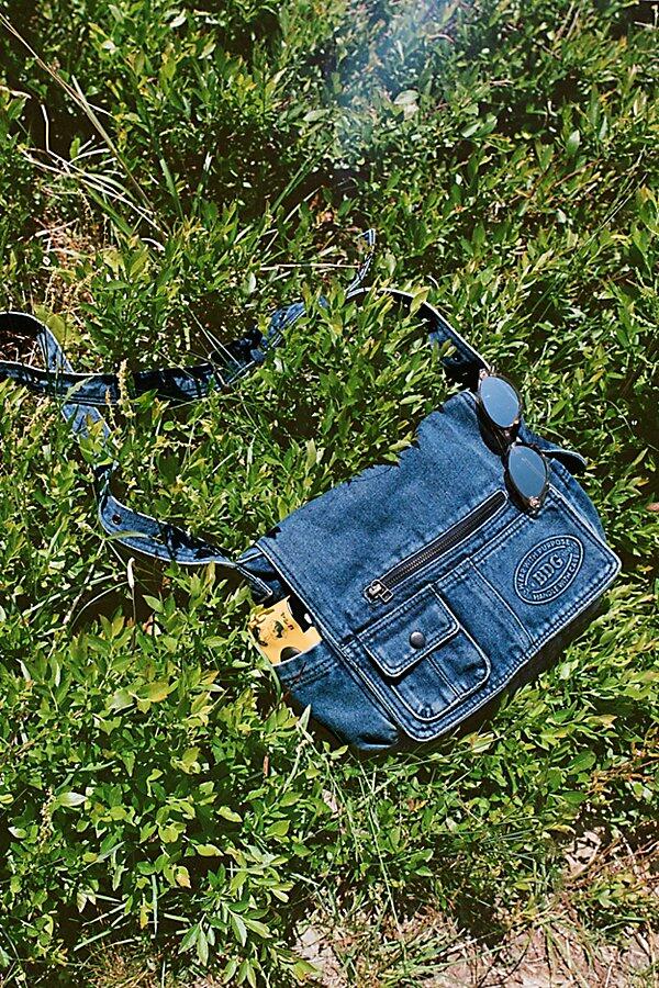 BDG Denim Messenger Bag in Blue Denim Cover