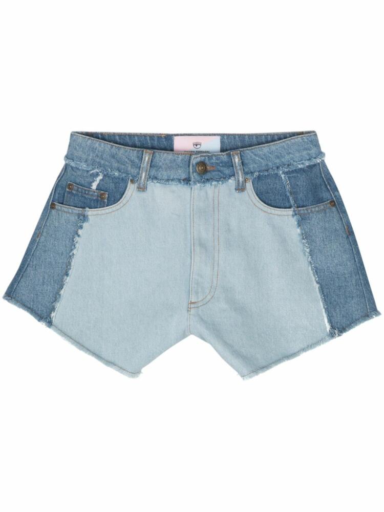 Chiara Ferragni logo-patch denim shorts - Blue Cover